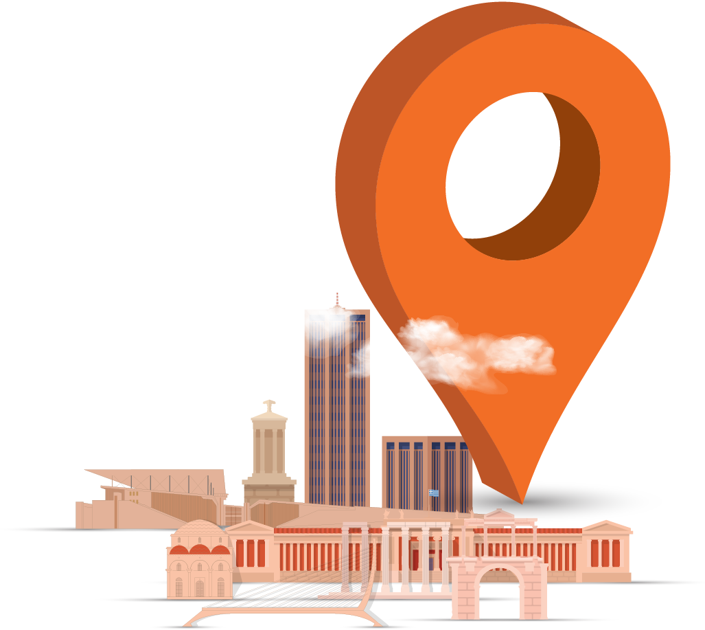 Orange pin Athens 02